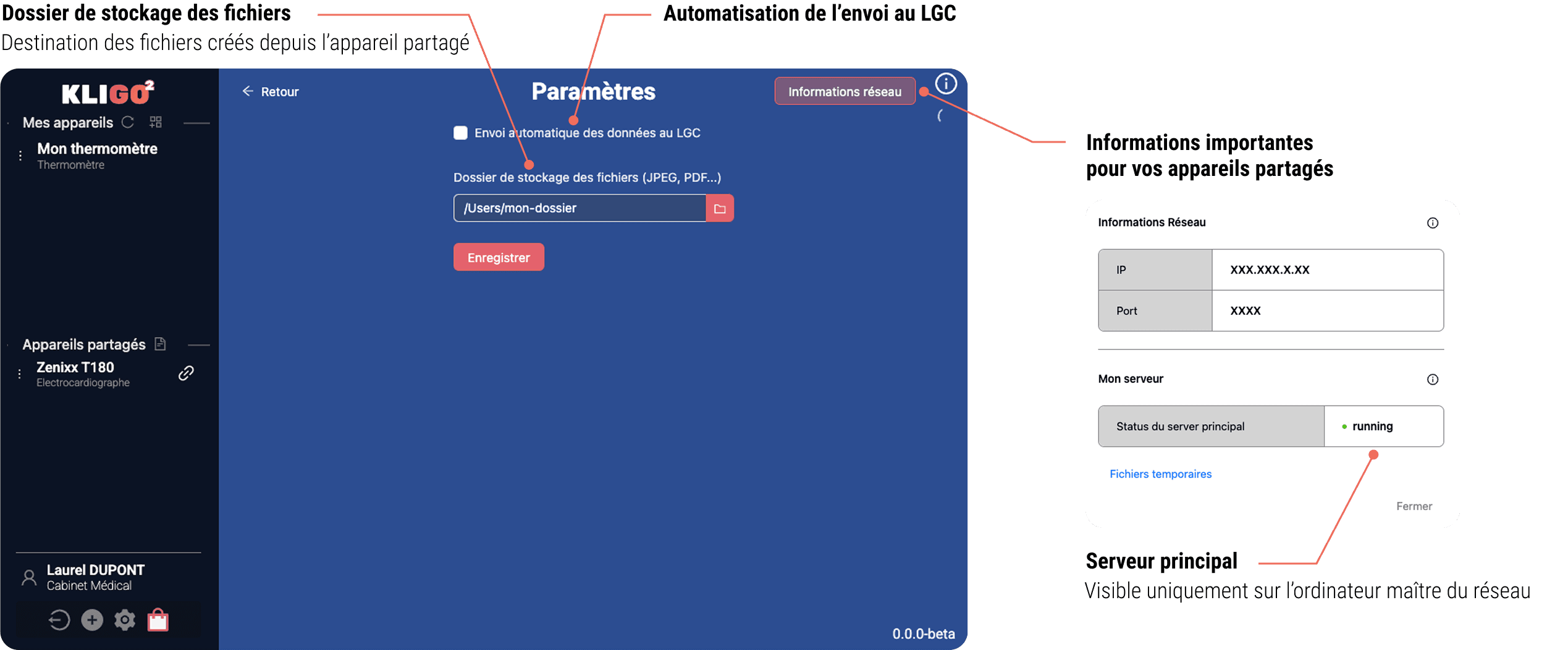Paramètres application